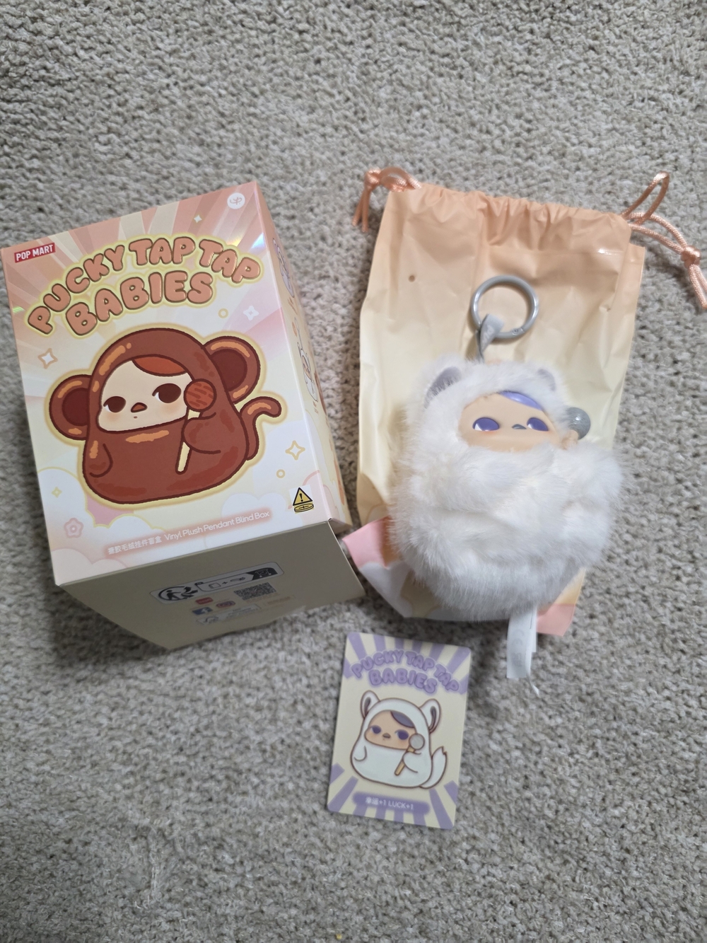 Pucky Tap Tap Babies Plush Keychain - Luck